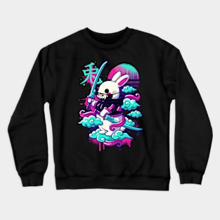 Cybersamurai bunny Crewneck Sweatshirt